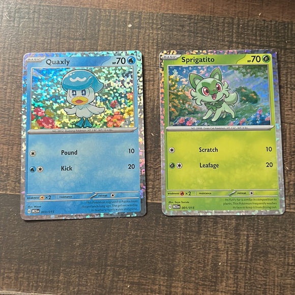 9 Holographic McDonald’s Pokémon Cards - Sprigatito Sticker - 2 Poster Cards - Picture 3 of 7
